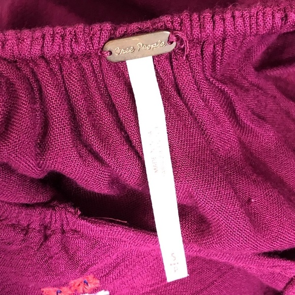 Free people burgundy embroidered dress - Picture 11 of 11